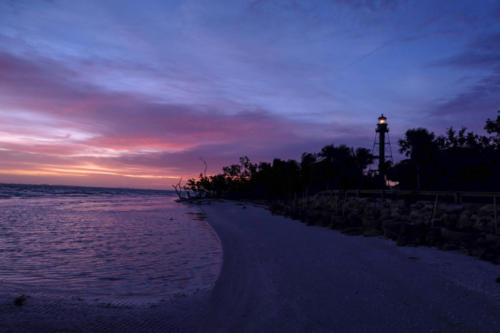 Lighthouse at Sanibel Island during sunrise Sunrise